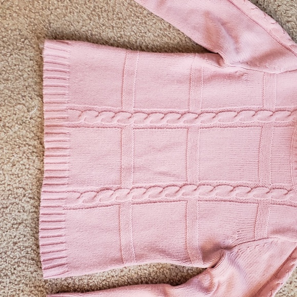 x2 Beautiful Braided Pink Cozy Women's Sweater - Picture 6 of 15